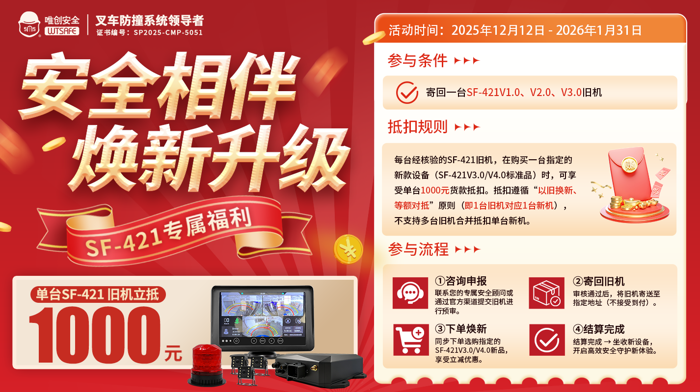 叉车防撞人预警系统SF-421以旧换新活动