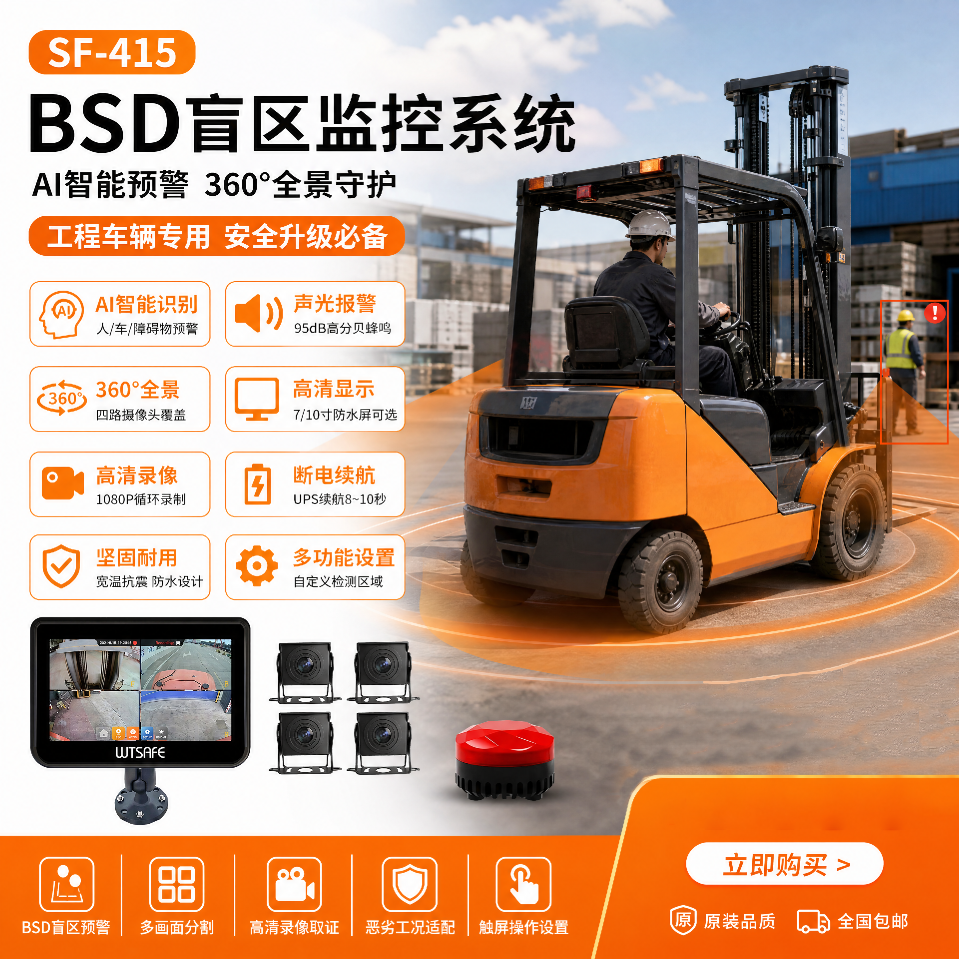 唯创安全SF-415 BSD盲区监控系统 唯创安全SF-415 BSD盲区监控系统